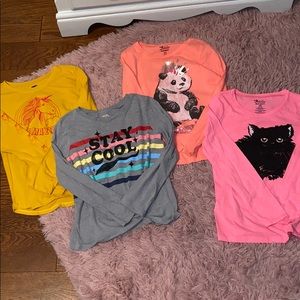 Girls Long Sleeved T-shirts- Lot of 4